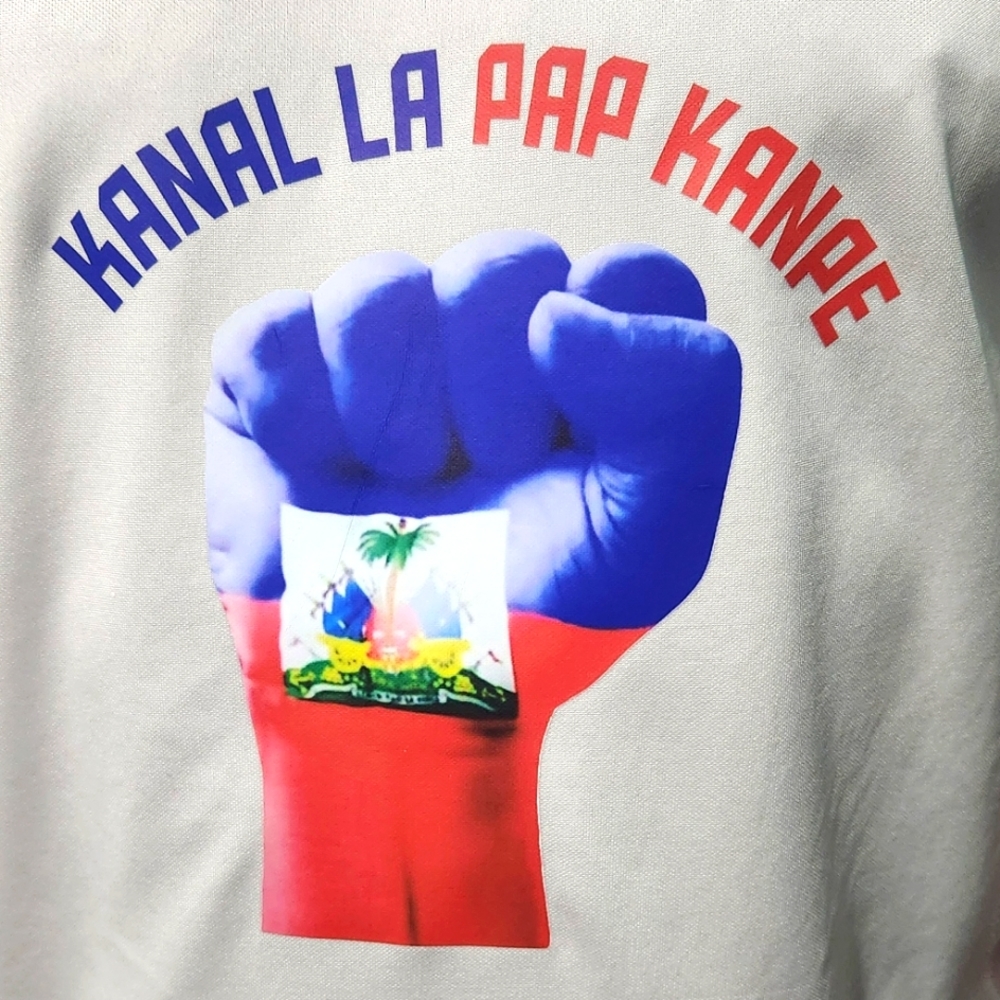 Haiti Flag kanal la pap kanpe dri fit shirt